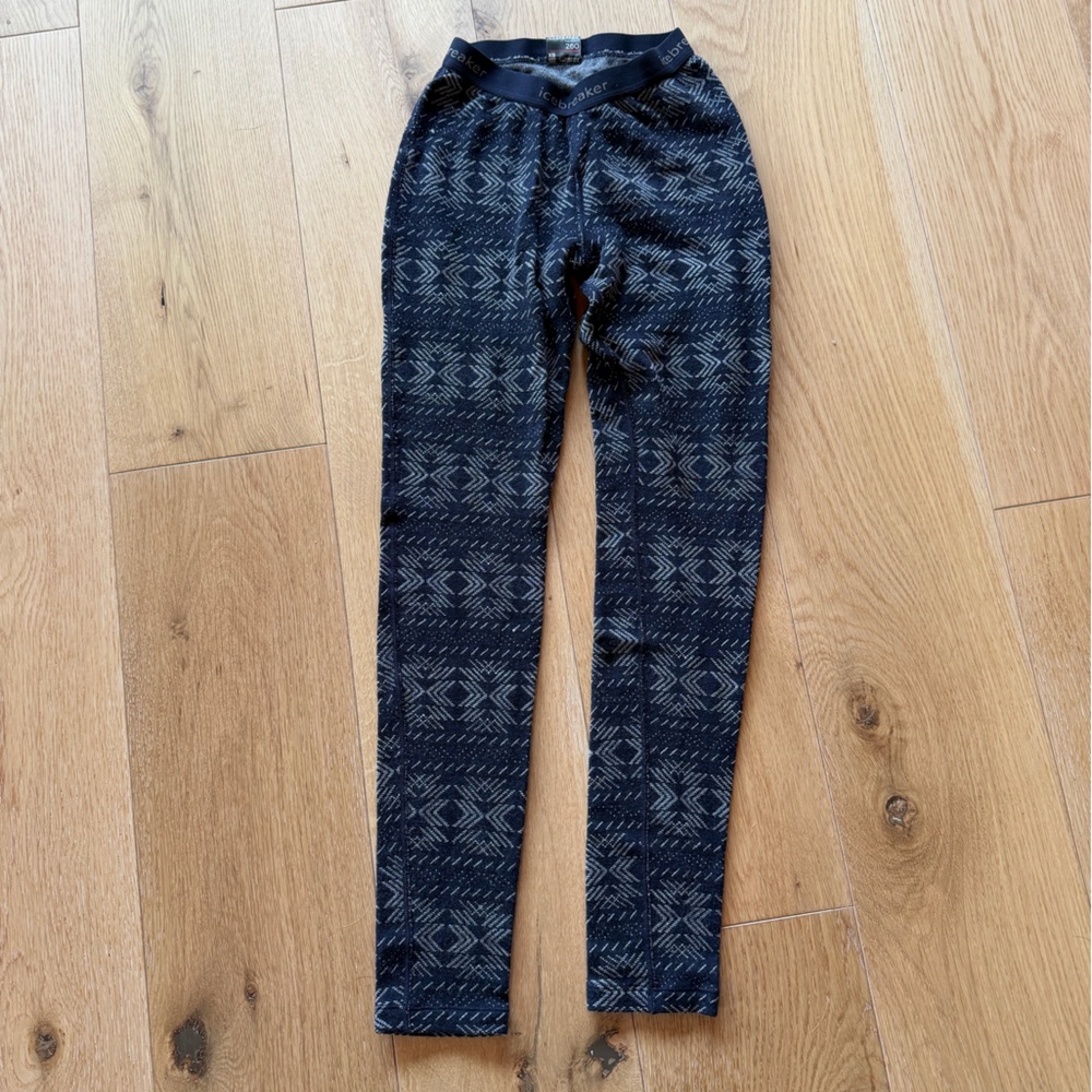 Icebreaker Dark Blue Geometric Base Layer